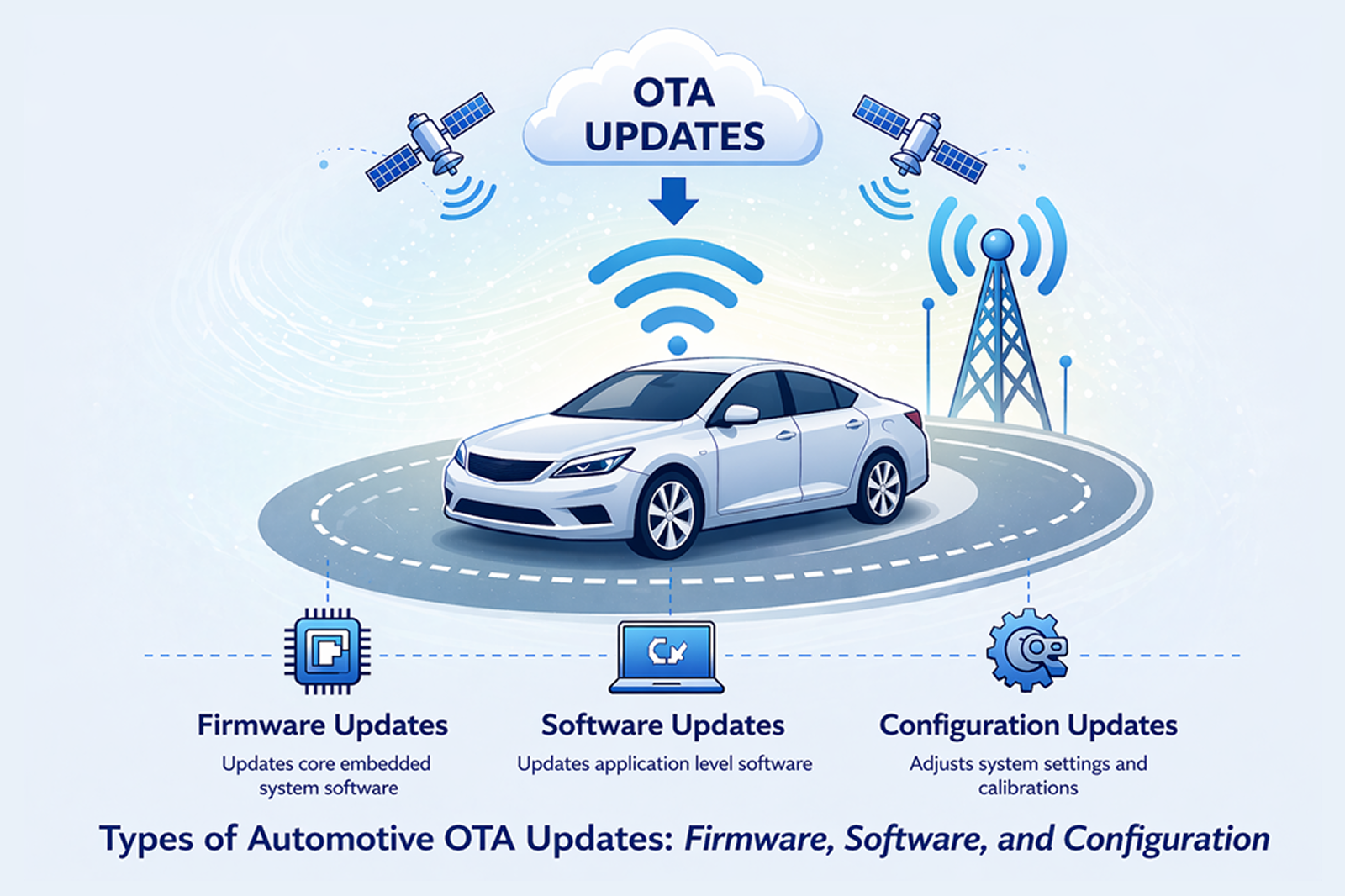 Types of Automotive OTA Updates: Firmware, Software, and Configuration