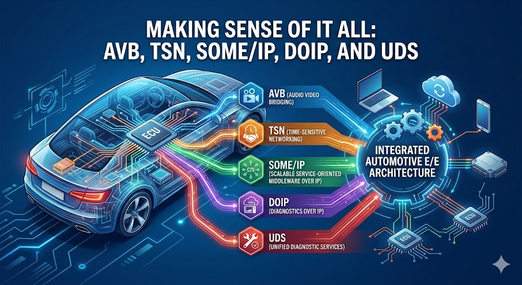 AVB vs TSN vs SOME/IP vs DoIP vs UDS Explained&nbsp;| Excelfore