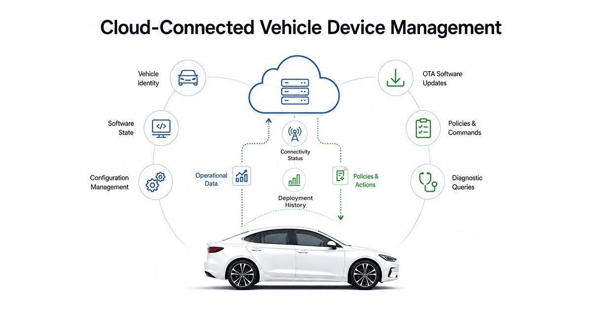 How can automotive OEMs manage cloud-connected vehicle devices